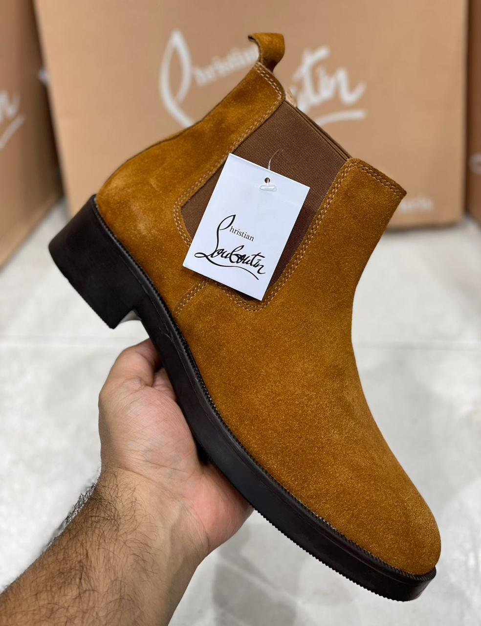 LOUBOUTIN Suede Boots master quality