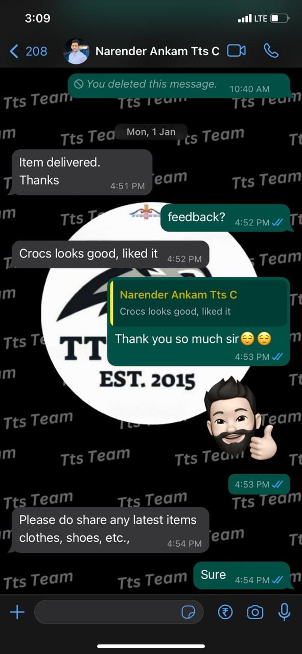 Customer WhatsApp review 13 of 29