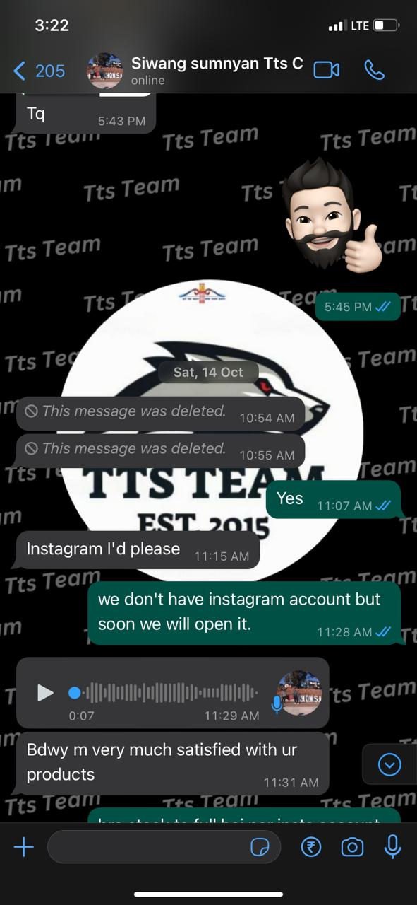 Customer WhatsApp review 14 of 29