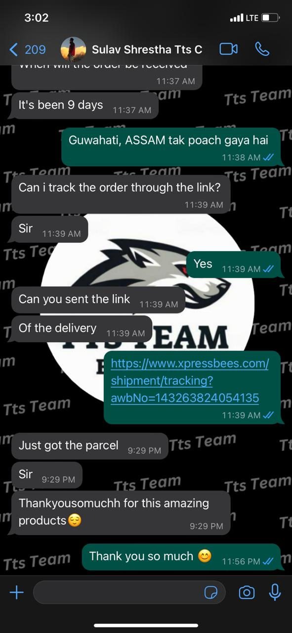 Customer WhatsApp review 17 of 29