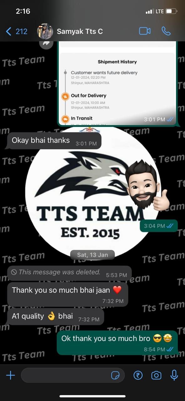 Customer WhatsApp review 22 of 29