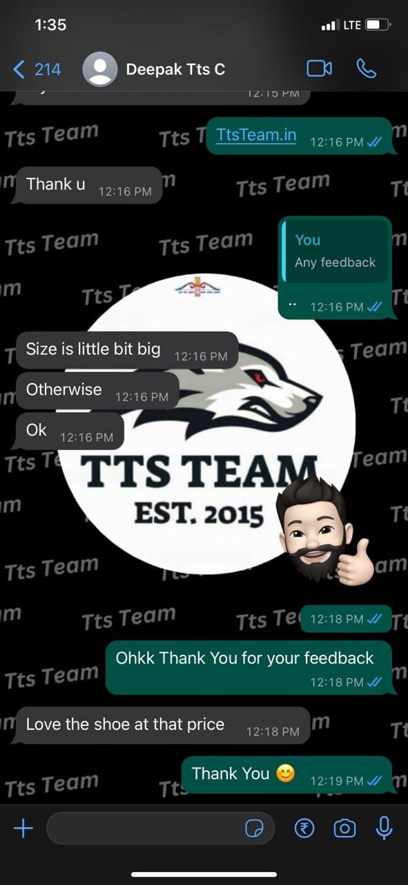 Customer WhatsApp review 27 of 29