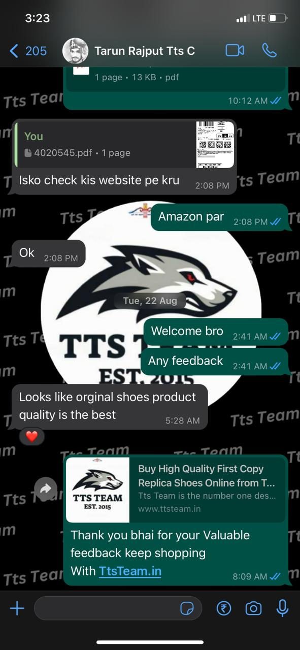 Customer WhatsApp review 10 of 29