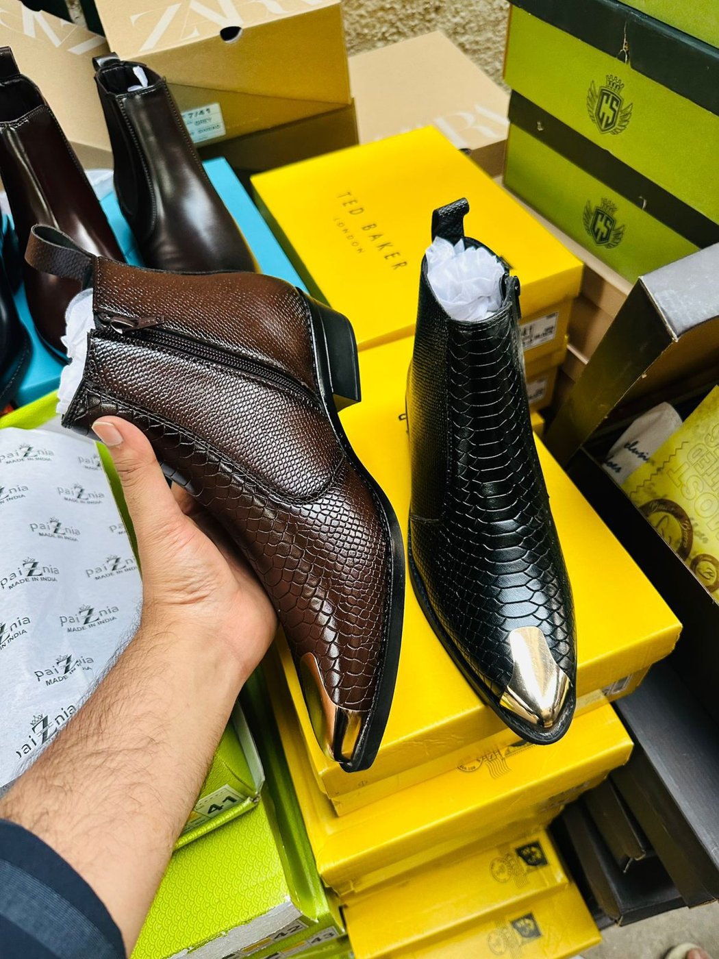 Ted Baker
(one side zip , chelsea boots)
Top leather quality